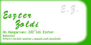 eszter zoldi business card